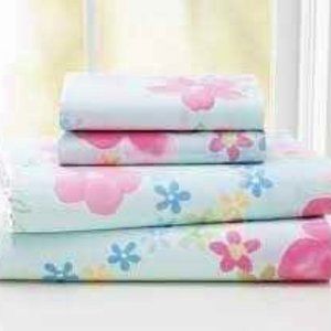 Pottery barn Kids Hibiscus Queen Sheet Set